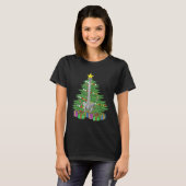 T-shirt Cadeau d'anatomie de l'arbre de Noël chiropratique (Devant entier)