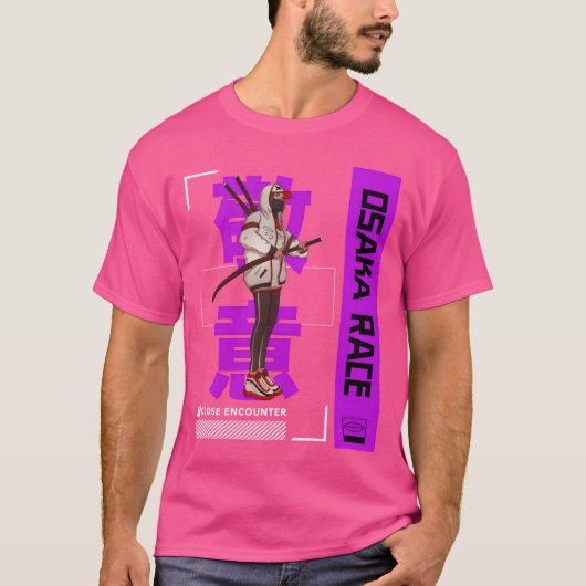 T-shirt cadeau d'anime de course d'osaka (Devant)