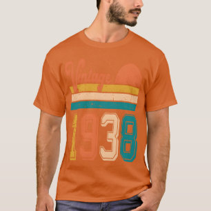 T-shirt Cadeau d'anniversaire amis vintage 1938