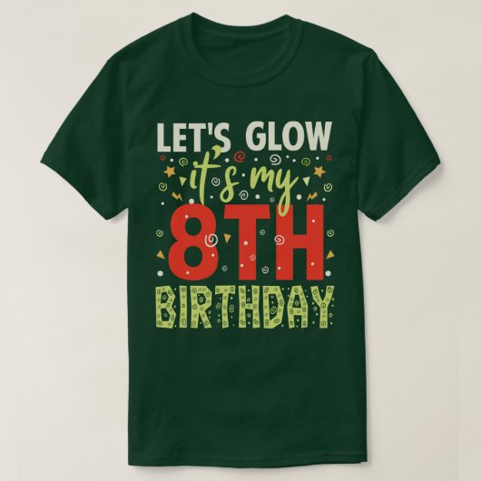 T-shirt cadeau d'anniversaire de 8 ans (Design devant)