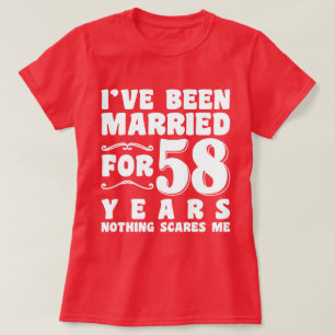 T-shirt Cadeau d'anniversaire de mariage de 58 ans