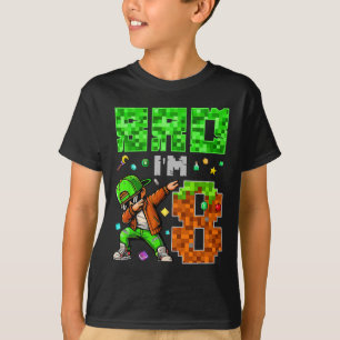 T-shirt Cadeau d'anniversaire de style Pixel Dab Gamer pou