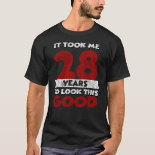 T-shirt Cadeau d'anniversaire drôle de 28 ans Vintage