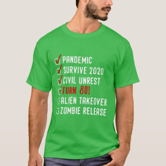 T-shirt Cadeau d'anniversaire drôle pour un ami de 80 ans