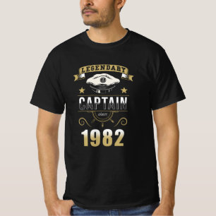 T-shirt Cadeau d'anniversaire du capitaine Boat 1982