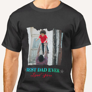 T-shirt Cadeau d'anniversaire du père collage photo multip