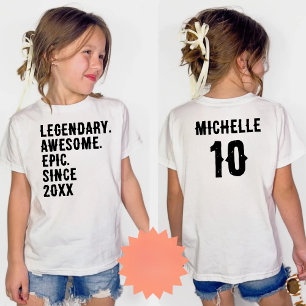 T-shirt Cadeau d'anniversaire personnalisé 10 ans 12 ans 1