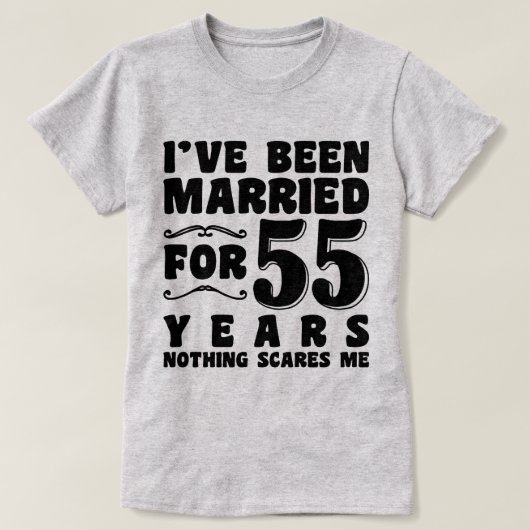 T-shirt Cadeau d'anniversaire pour 55 ans de mariage (Design devant)