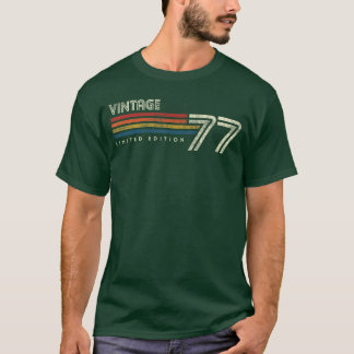 T-shirt Cadeau d'anniversaire rayure de poitrine Vintage 1