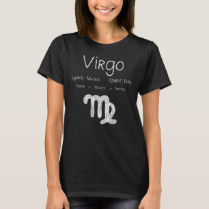 T-shirt Cadeau d'anniversaire Vierge Signe Stellaire Horos