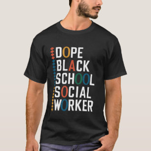 T-shirt Cadeau d'appréciation pour travailleur social noir