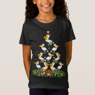 T-Shirt Cadeau d'arbre de Noël de l'oiseau pélican chapeau