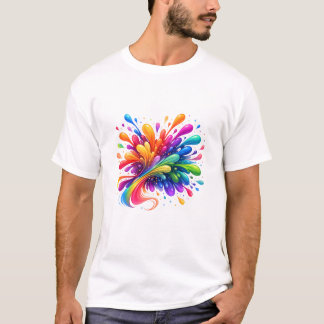 T-Shirt Cadeau d'Art Abstrait Color Splash | Color