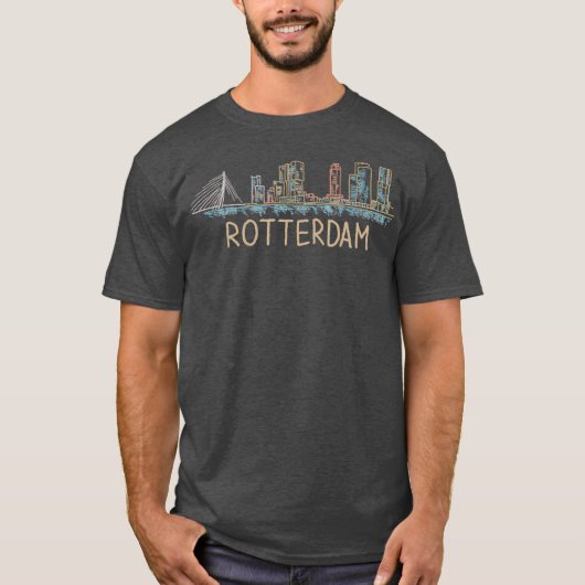 T-shirt Cadeau d'art unique de Rotterdam Pays-Bas (Devant)