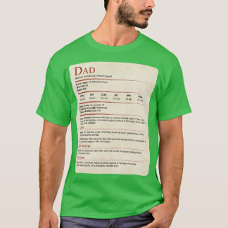 T-shirt Cadeau DD Dad Stat Block