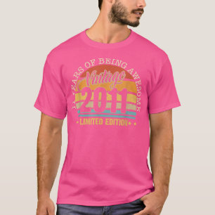 T-shirt Cadeau de 11 ans Vintage 2011 Limited Edition 11e