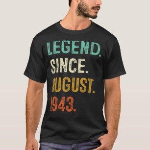 T-shirt Cadeau de 80 ans 80e anniversaire Hommes légende d