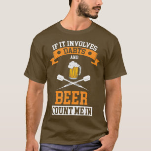 T-shirt Cadeau de bière fléchettes