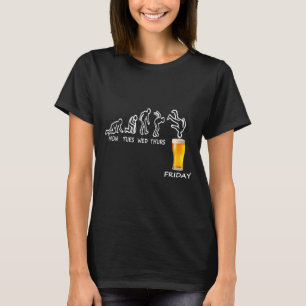 T-shirt Cadeau de bière prêt pour vendredi, Semaine de tra