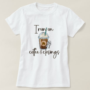 T-shirt Cadeau de café et de clôtures pour agent immobilie