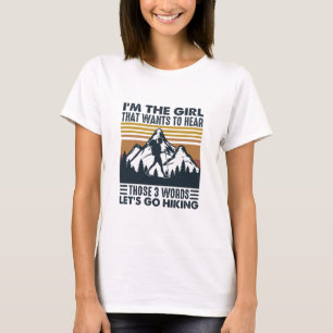 T-shirt Cadeau de campeur Je suis la fille qui part fair