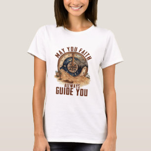 T-shirt Cadeau de campeur Que votre foi vous guide toujo