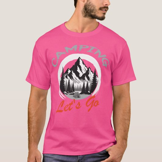 T-shirt cadeau de camping Allons-y (Devant)
