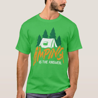 T-shirt Cadeau de camping vintage pour fille ou camping-ca