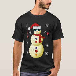 T-shirt Cadeau de casquette de Père Noël de bonhomme de