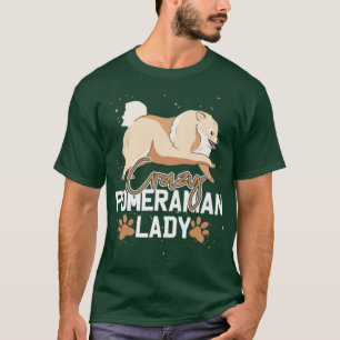 T-shirt cadeau de chien poméranien fou