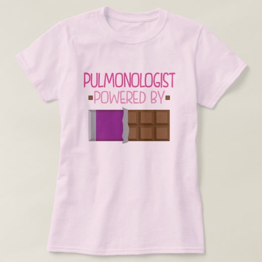 T-shirt Cadeau de chocolat de pulmonologue pour elle (Design devant)
