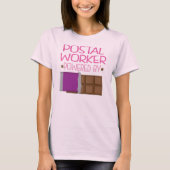 T-shirt Cadeau de chocolat de travailleur postal pour elle (Devant)