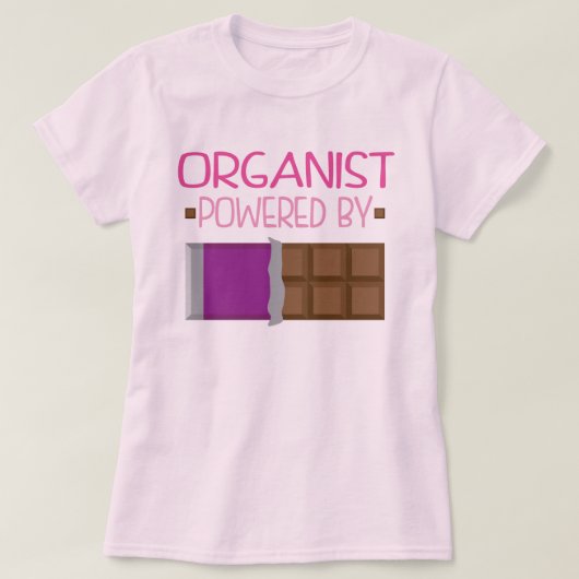 T-shirt Cadeau de chocolat d'organiste pour elle (Design devant)