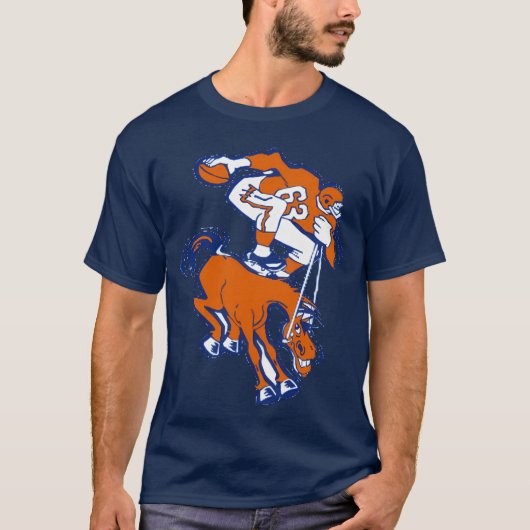 T-shirt Cadeau de conception de logo rétro des Denver Bron (Devant)