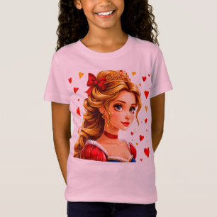 T-Shirt 👑 Cadeau de conte de fées rouge de princesse mign