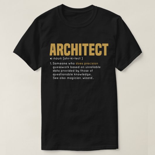 T-shirt Cadeau de cool de définition d'ARCHITECTE avec la (Design devant)
