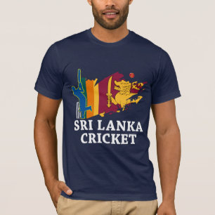 T-shirt Cadeau de course de brosse de drapeau de cricket