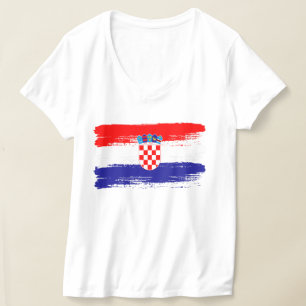 T-shirt Cadeau de drapeau croate Fan de football Sports