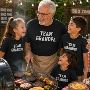 T-shirt Cadeau de famille pour enfants et papy équipe