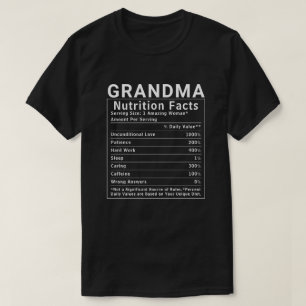 T-shirt Cadeau de fête des mères drôle faits nutritionnels
