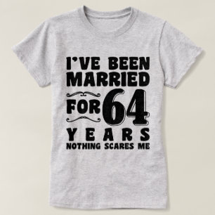T-shirt Cadeau de fiançailles après 64 ans de mariage