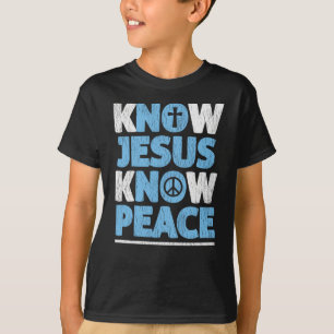 T-shirt Cadeau de foi chrétienne vintage Connaître Jésus C