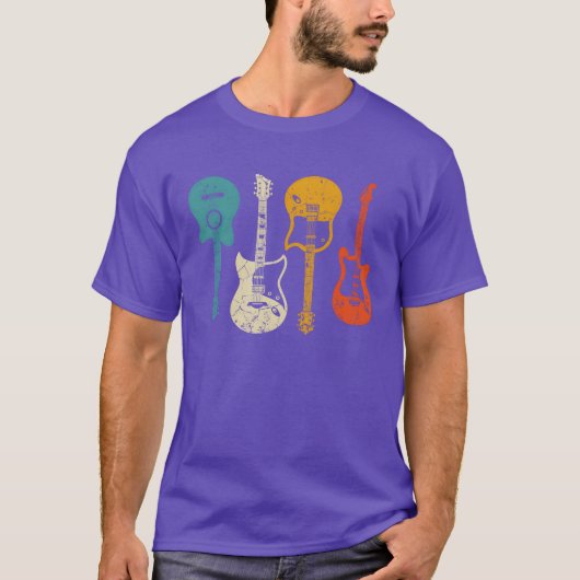 T-shirt Cadeau de guitare pour guitariste Style rétro cade (Devant)