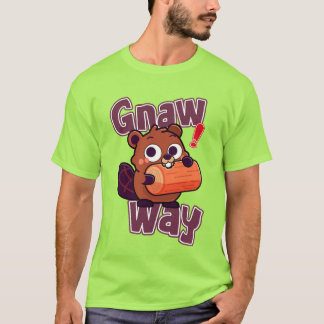 T-shirt Cadeau de jeu de mots drôle de castor mignon