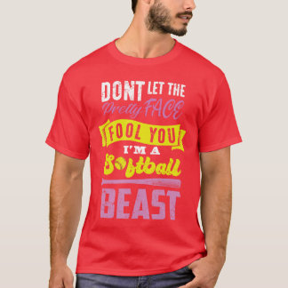 T-shirt Cadeau de jeu de softball drôle de filles Fastpitc