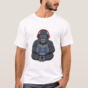 T-shirt Cadeau de jeux vidéo Gamer Bruh Gorilla pour garço