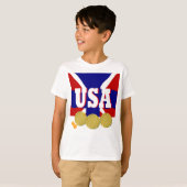 T-shirt Cadeau de KidsT-chemise de médaille d'or de 2012 (Devant entier)