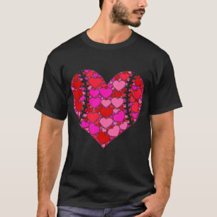 T-shirt Cadeau de la Journée des Valentines du Coeur Rouge