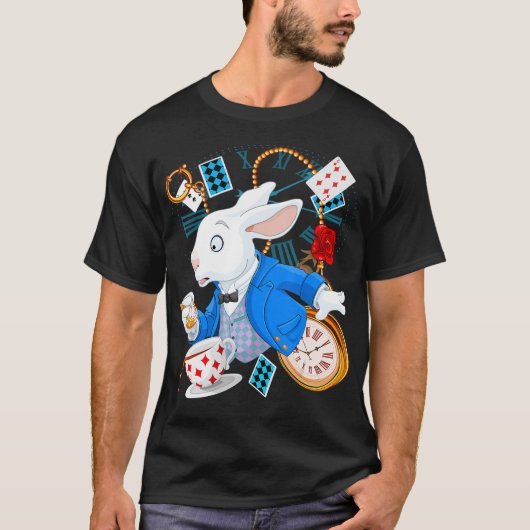 T-shirt Cadeau de lapin| Alice Au Pays Des Merveilles - La (Devant)