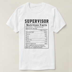 T-shirt Cadeau de leadership sur les faits nutritionnels d
